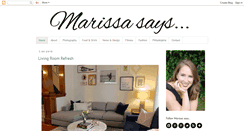 Desktop Screenshot of marissasays.com